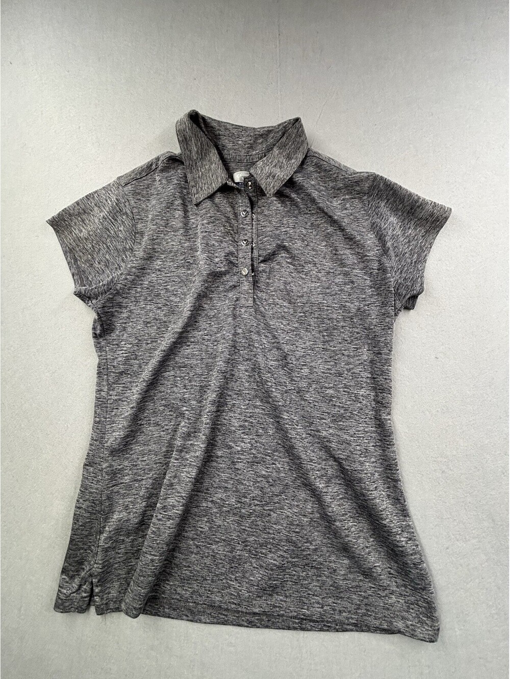 Callaway Women's Performance Polo‎ Medium Gray Heathered Moisture Wicking Golf